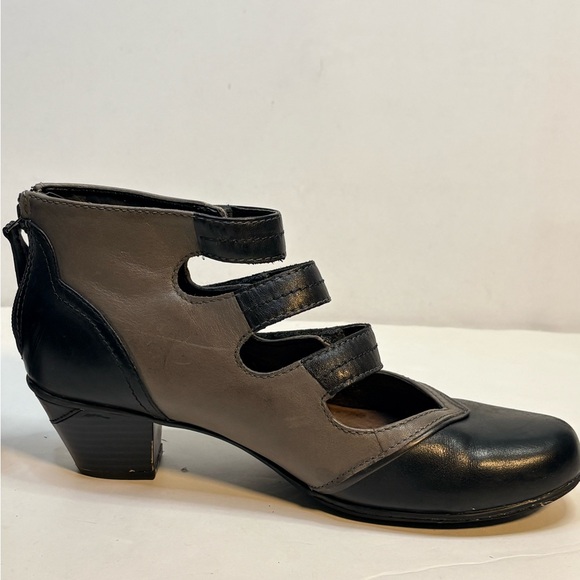 Earth Shoes Serano Mary Jane Heels Black and Gray Women's strappy Ankle Boots - Picture 3 of 15